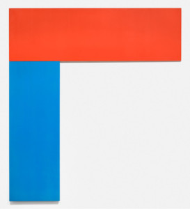 Ellsworth Kelly. Chatham VI: Red Blue, 1971. Oil on canvas, two joined panels, 114 1/2 x 102 1/4 inches (290.8 x 259.7 cm). The Museum of Modern Art. Gift of Douglas S. Cramer Foundation, 1998. Â© 2013 Ellsworth Kelly